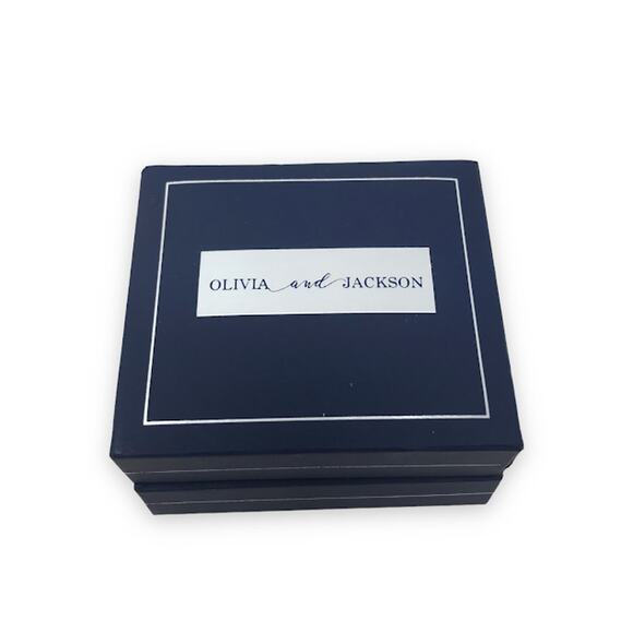 Olivia and Jackson Sterling Silver Ring 7 Lab Created Gemstones Cubic Zirconia - Picture 3 of 5